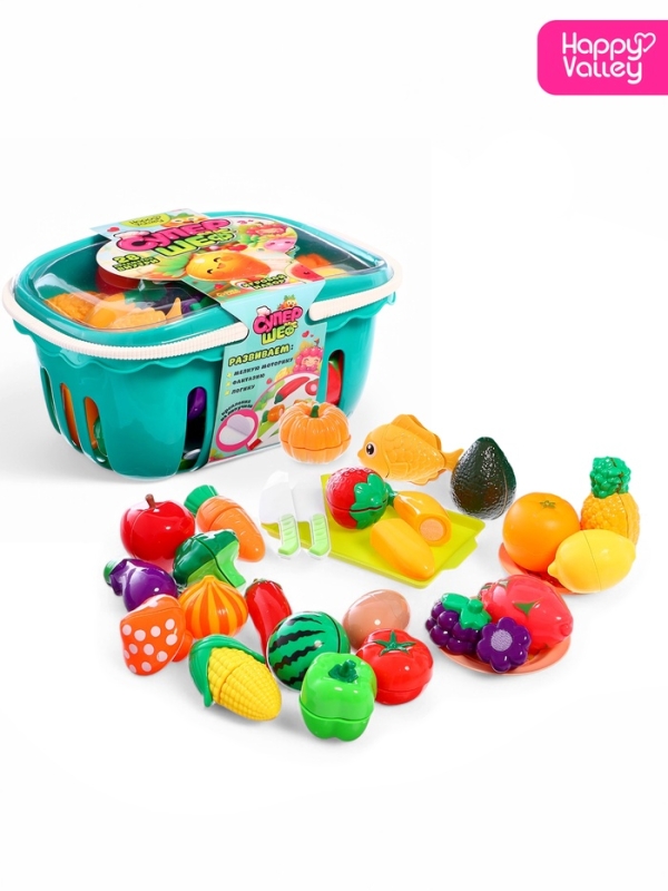 Игровой набор Игровой набор "Супершеф" корзина с продуктами и посудкой, 28 предметов