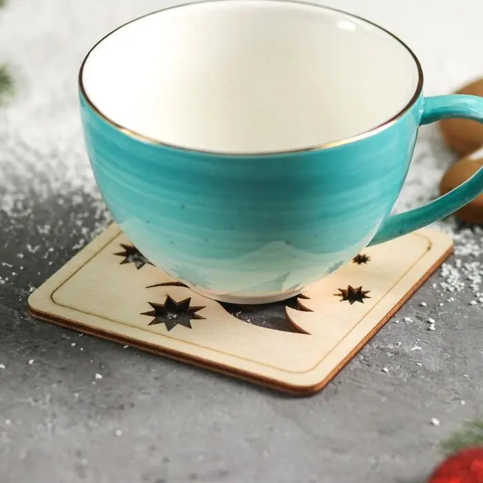 Подставка под горячее Доляна «Ёлочка и снежинки», 9×9 см Подставка под горячее Доляна «Ёлочка и снежинки», 9×9 см