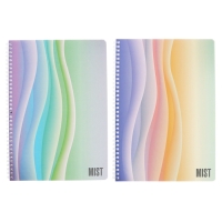 Тетрадь А4 96л кл на гребне "Mist", S-touch, перф на отрыв, офсет 60-65г/м² 2В МИКС