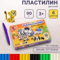 Пластилин &laquo;Луч. ZOO&raquo;, 6 цветов, 90 г