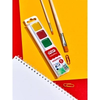 Краски акварельные Комус Класс ColorPics   набор 6цв б/кист пласт