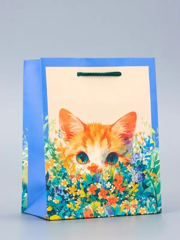 Пакет подарочный ламинированный &laquo;Котик&raquo; 11.5&times;14.5&times;6.5 см
