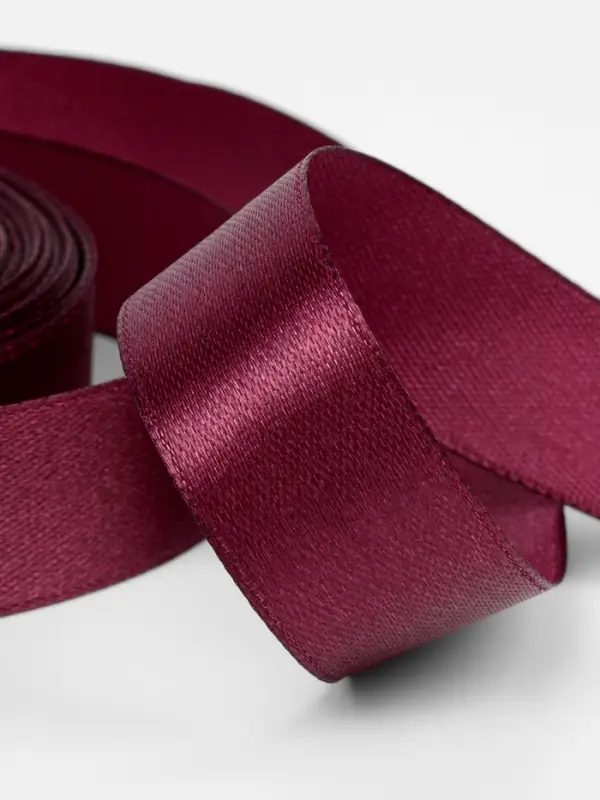 Лента атласная, 20 мм, 23&plusmn;1 м, винная №165