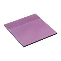 Блок с липким краем 76&times;76 мм, 50 листов, фиолетовый перламутр, прозрачный, пластик