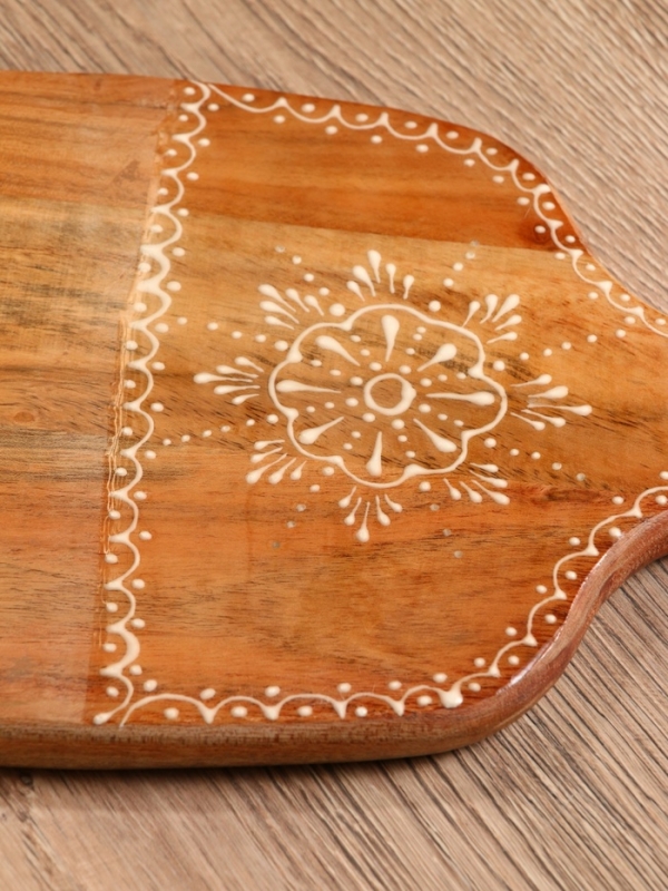 Доска разделочная прямоугольная "Пряник" дерево манго 41х18 см