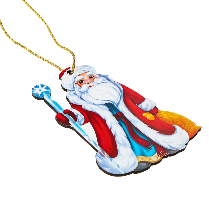 Ёлочная деревянная подвеска «Новый год! Дедушка Мороз» Ёлочная деревянная подвеска «Новый год! Дедушка Мороз»