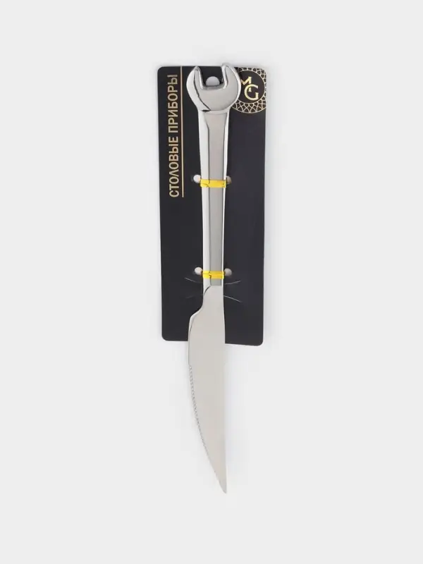 Нож столовый Magistro Workshop, длина 22.5 см, нержавеющая сталь, серебристый