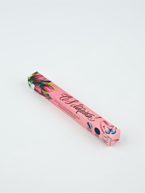 Ручка шариковая синяя паста металлический корпус в коробке «С 8 Марта!», 1.0 мм Ручка шариковая синяя паста металлический корпус в коробке «С 8 Марта!», 1.0 мм