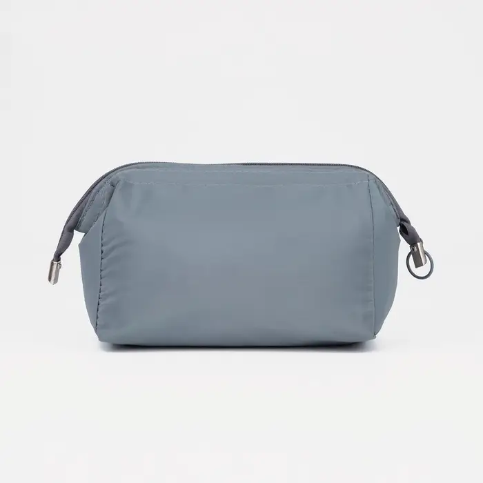Косметичка дорожная на молнии, цвет серый
