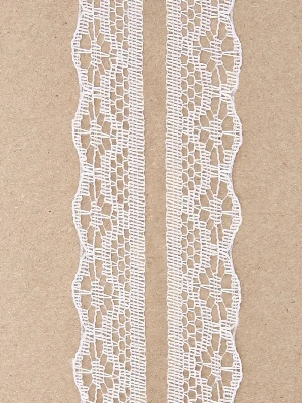 Кружево капроновое, 15 мм, 10&plusmn;1 м, белое №1