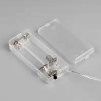 Гирлянда &laquo;Нить&raquo; 2 м, роса с насадками &laquo;Прищепки-оленёнок&raquo;, IP20, серебристая нить, 20 LED, от батареек АА&times;2, свечение тёплое белое