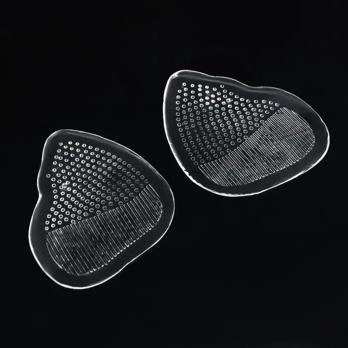 Полустельки для обуви, с протектором, силиконовые, 7×6.5 см, пара, прозрачные Полустельки для обуви, с протектором, силиконовые, 7×6.5 см, пара, прозрачные