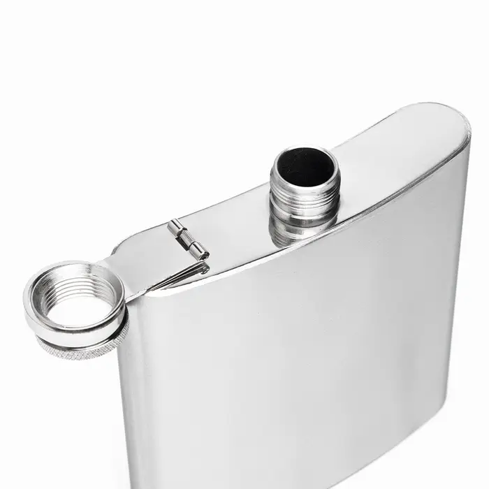 Фляжка Мастер К, 480 мл, подарочная, армейская, 16 oz, нержавеющая сталь, серебристая