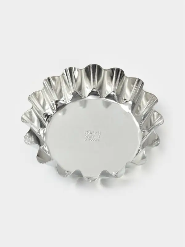 Форма для выпечки классическая, d=16 см, h=4.1 см, низкая, жесть, серебристая