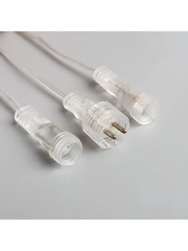 Гирлянда &laquo;Сосульки&raquo; 2.5&times;0.3 м, IP65, прозрачная нить, 192 LED, свечение синее с эффектом стекания, 12 В