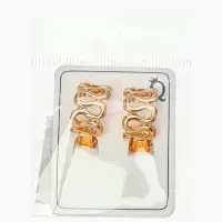 Серьги клипсы для ушей QF &laquo;Змейка&raquo;, цвет золото