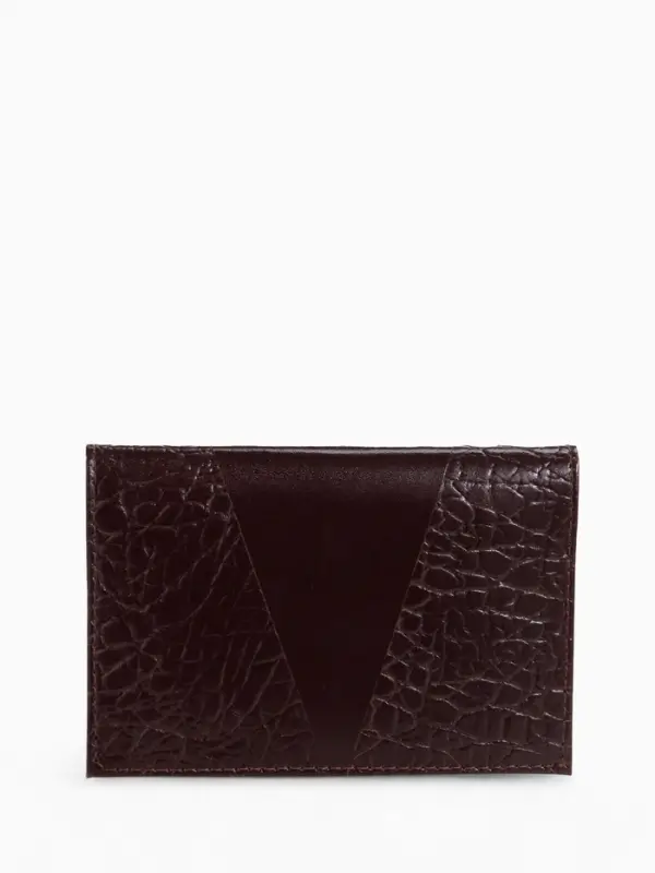 Обложка для паспорта, тиснение золотой фольгой, бордовая