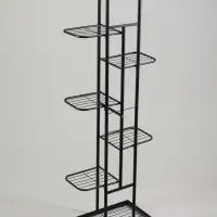 Подставка для цветов Greengo, 7 полок, 43&times;22&times;126 см, напольная, металл, чёрная