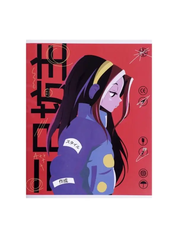 Тетрадь 48 листов в линейку Calligrata «АнимеArt», в линейку, обложка мелованный картон, ВД-лак, блок офсет, МИКС