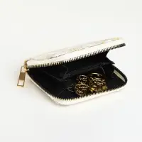 Кошелёк на молнии, три отделения, маленький, с вышивкой, белый