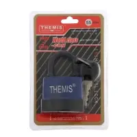 Замок навесной, 55 мм, медный цилиндр, влагозащищенный, короткая дужка, 3 ключа МИКС