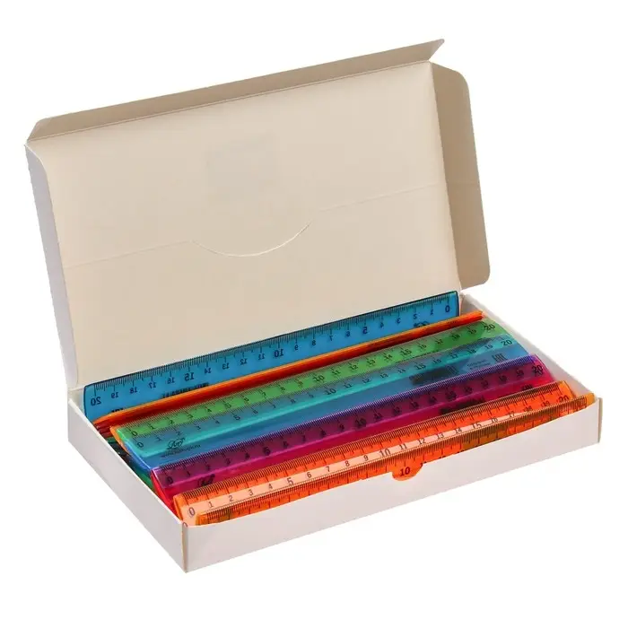 Линейка 20 см Линейка 20 см "Луна", прозрачная, тонированная, МИКС