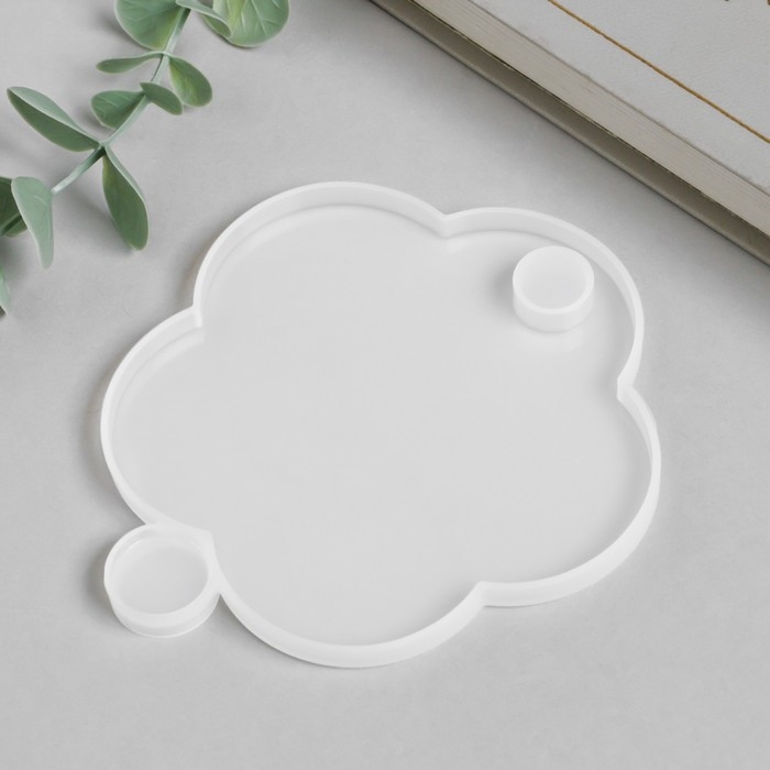 Молд силикон "Шкатулка цветок - крышка" 9,8х10,5х0,7 см