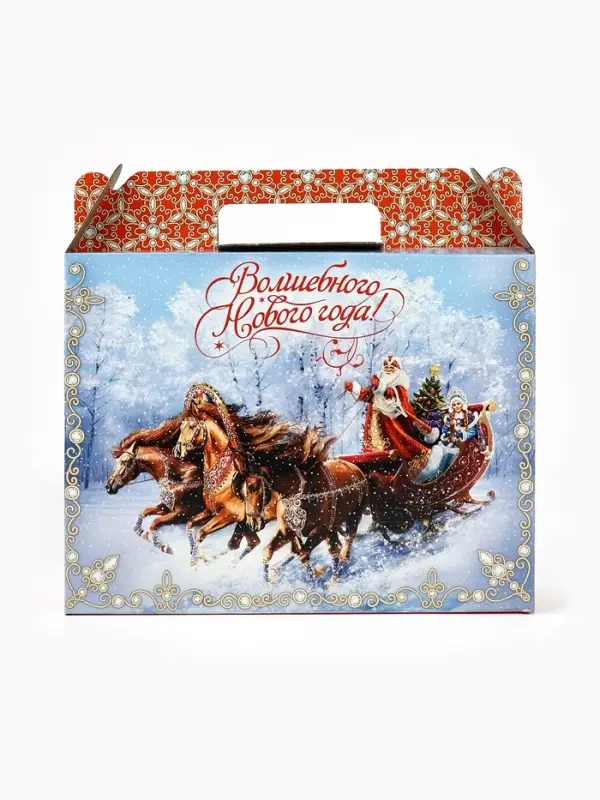 Коробка подарочная новогодняя складная &laquo;Волшебного Нового года&raquo;, 33.5&times;25.5&times;7.5 см
