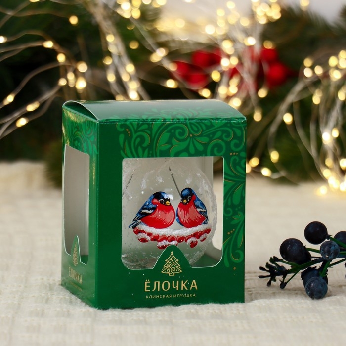 Новогодний шар Новогодний шар "Снегири" микс