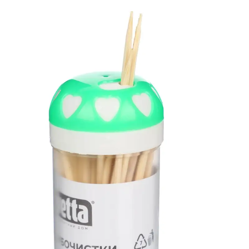 Зубочистки тм VETTA, бамбук, пластиковая упаковка, 100шт