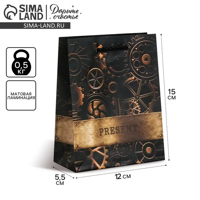 Пакет подарочный ламинированный, упаковка, «Steel», S 12 х 15 х 5.5 см Пакет подарочный ламинированный, упаковка, «Steel», S 12 х 15 х 5.5 см