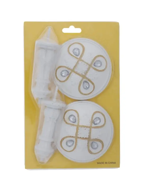 Крючок для штор CAPPIO KS033, d=98 мм, цвет белый с золотом, 2 шт Крючок для штор CAPPIO KS033, d=98 мм, цвет белый с золотом, 2 шт