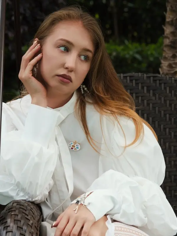 Брошь &laquo;Краски&raquo;, палитра, цветная в золоте