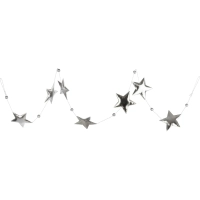 Бусы новогодние  Magic Time Серебристые звезды 170x1.5 см