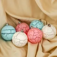 Ёлочные шары &laquo;Кракле&raquo;, d=6 см, набор 6 шт., МИКС