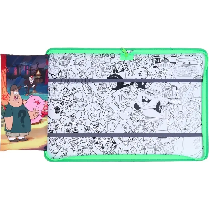 Папка для труда А4 с пеналом, на молнии, текстиль, &laquo;Гравити Фолз&raquo;