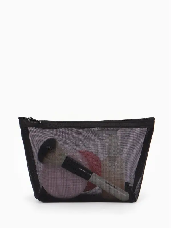 Косметичка дор Сетка 17*6,5*13,5, отд на молнии, черный Косметичка дор Сетка 17*6,5*13,5, отд на молнии, черный