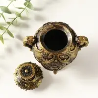 Шкатулка для украшений &laquo;Самовар&raquo; 10&times;12&times;8 см, гипс, состаренное золото