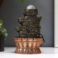 Фонтан настольный с подсветкой &laquo;Кришна и Радха у фонтана&raquo;, от сети, 22.5&times;15&times;15 см
