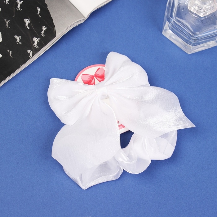 Набор для волос Набор для волос "Школьница" (резинка 10 см, зажим 9 см) классик объём, белый