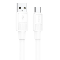 Кабель Hoco X84, Type-C - USB, 3 А, 1 м, передача данных, ПВХ, белый