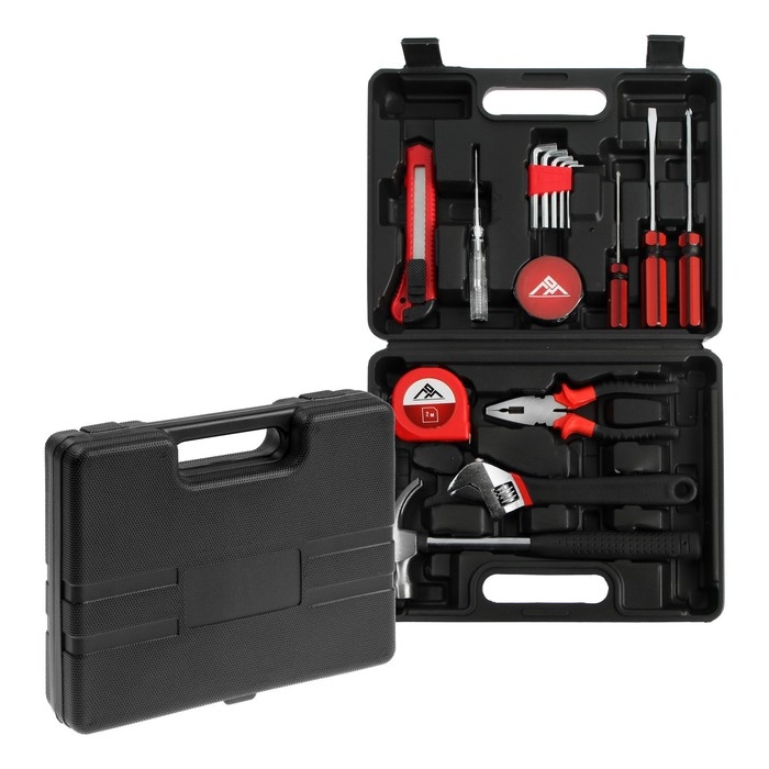 Набор инструментов в кейсе ЛОМ, универсальный, 15 предметов Набор инструментов в кейсе ЛОМ, универсальный, 15 предметов