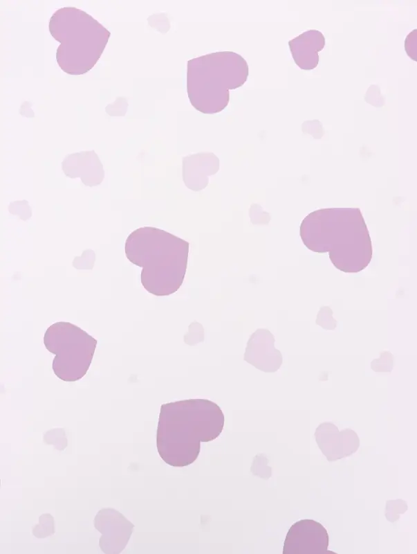 Пленка для цветов, &laquo;Сердца на белом&raquo;, сиреневый, 57&times;57 см