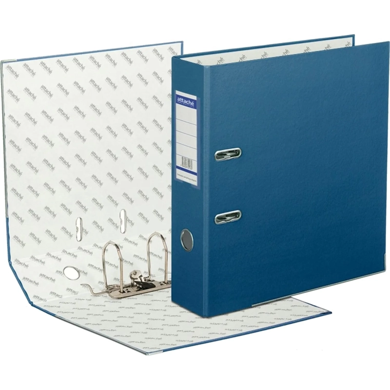 Папка-регистратор ECONOMY PLUS 80мм,син,ПБП1,карм.кор,мет.уг