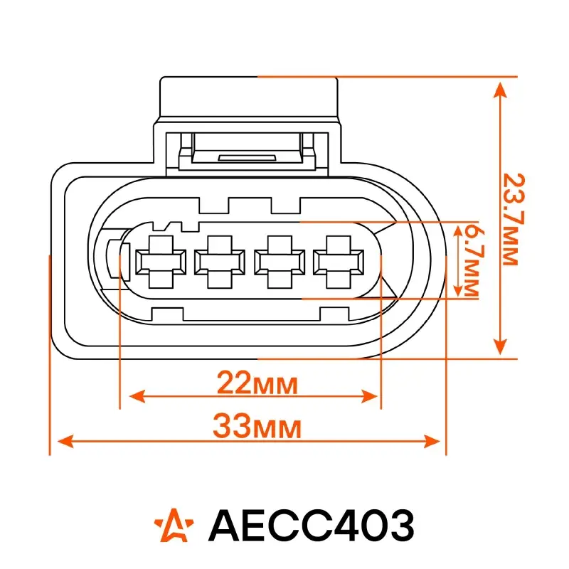 Разъем 4 pin без проводов для катушки зажиг. для VAG Octavia III, Rapid; Mercedes M W164