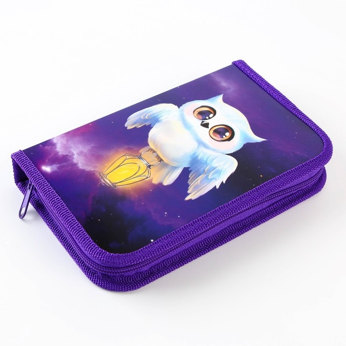 Пенал школьный 1 секция 190×115 лам.карт ПО-02 «Совушка» Пенал школьный 1 секция 190×115 лам.карт ПО-02 «Совушка»