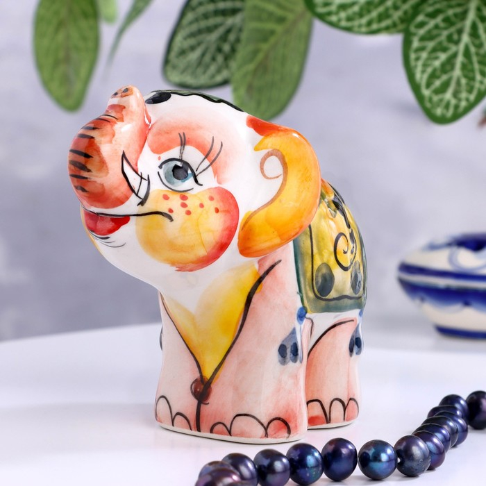 Сувенир «Слон Тоша», 9х11см, гжель , цвет Сувенир «Слон Тоша», 9х11см, гжель , цвет