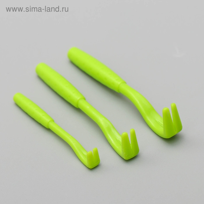 Набор выкручивателей для клещей, 3 размера, зелёные Набор выкручивателей для клещей, 3 размера, зелёные
