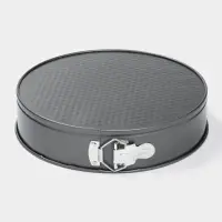 Набор форм для выпечки Доляна &laquo;Элин. Круг&raquo;, 3 предмета: d=24/26/28 см, съёмное дно, антипригарное покрытие, чёрный