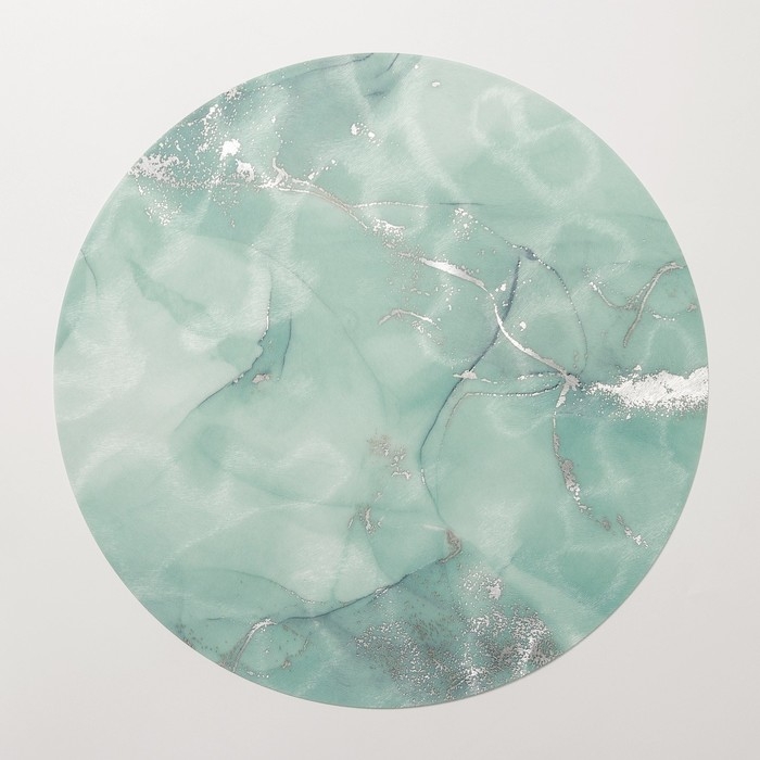 Салфетка сервировочная на стол «Камень», d=38 см, цвет зелёный